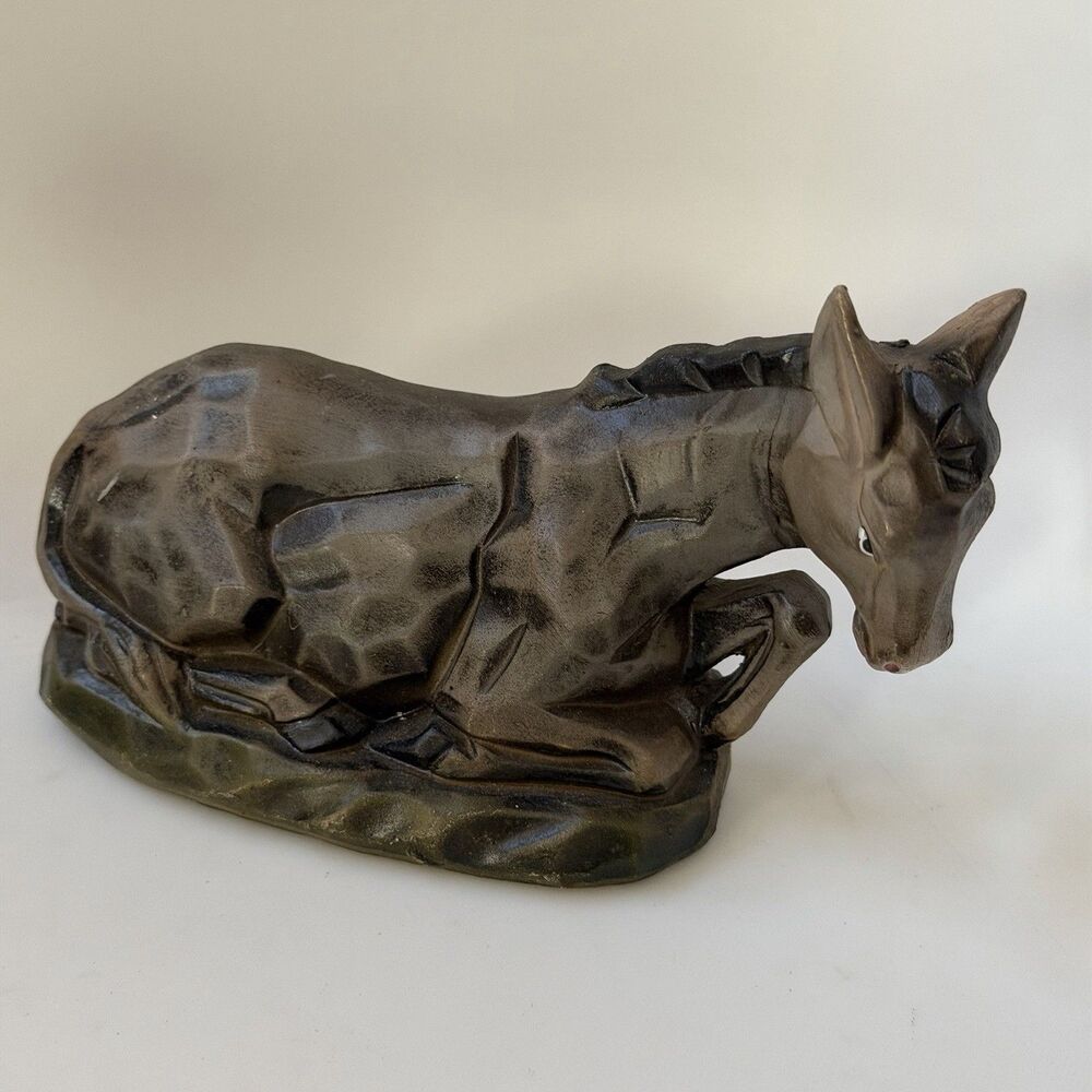 Vintage Japan Nativity Donkey Figurine Animal Christmas Manger Creche 5 5/8 In